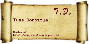 Tuss Dorottya névjegykártya